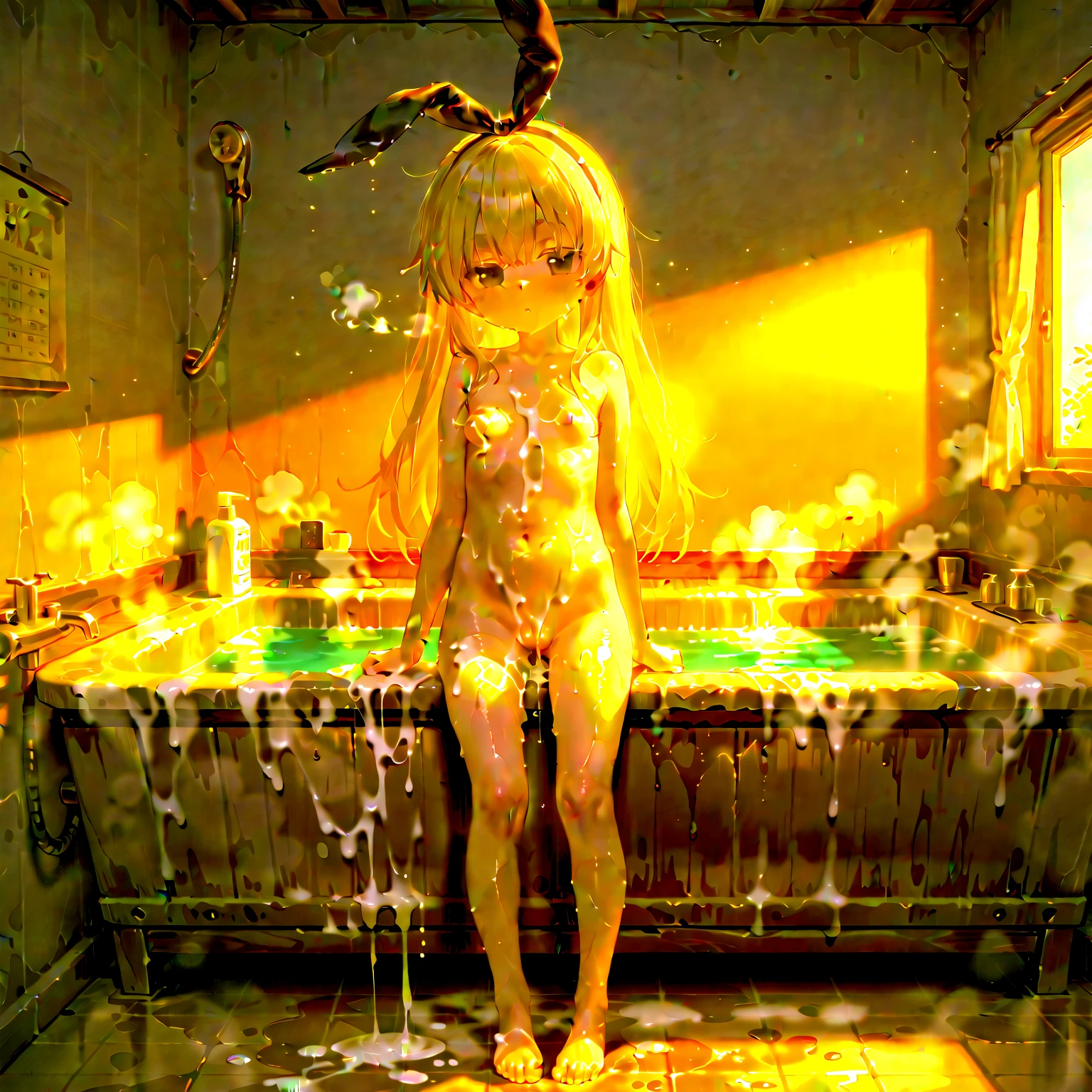 ((((Best Quality, 8K, 32K, masterpiece, 1.2)))),{{solo}},nsfw,{{{Artist: EUPHORIA's style}}},((perfect beautiful face:1.2)), in glass bathroom,((Taking bath in bathtub:1.3)), intercourse with man, having sex at reverse suspended position in bathtub, ((A man is inserting penis into her pussy:1.1)),embarrassed, from front view,