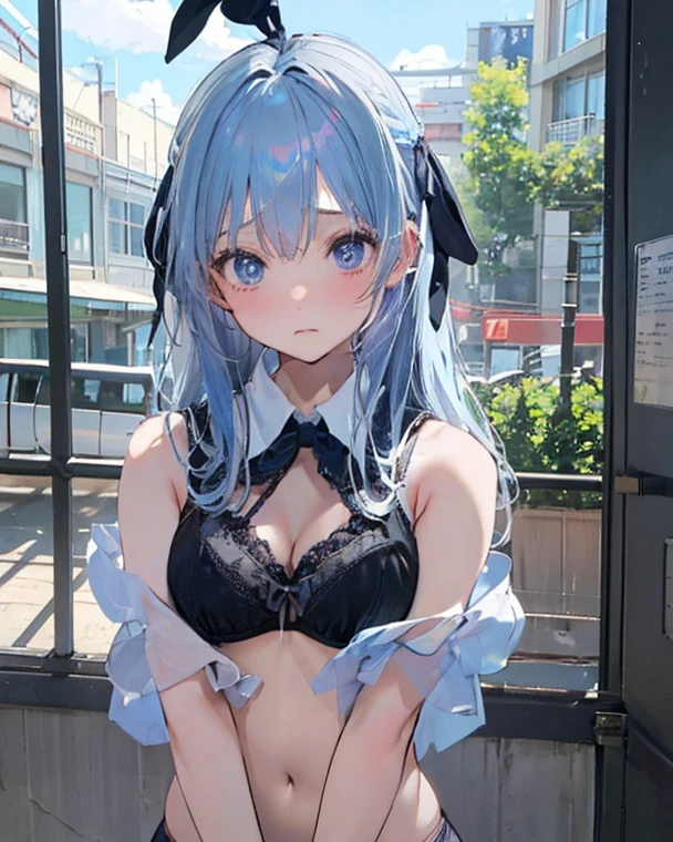 4K,8k,A girl with light blue hair drawn in high resolution Japanese anime style、whole body、Women in white bikinis taking photos on a deserted beach, Bikini Model, , Young and cute gravure idol, Posing together in a bra, Russian and Japanese mix, sakimichan, Asian woman, Wear a swimsuit, that'that'that'that'that'that'that'that'that'that'that'that'that'that'that'that'that'that'that'that'that'that'that'that'It's hot with the shining sun, Japanese Model, Cute Core, sakimichan hdri, Young Gravure Idol, Chubby