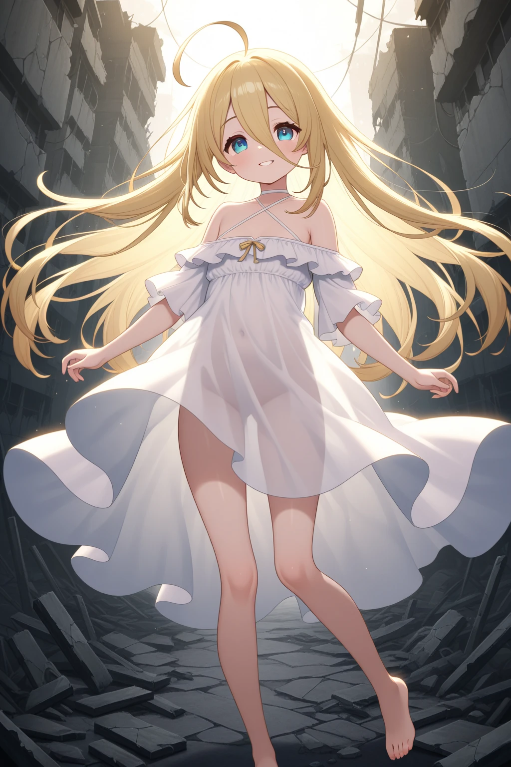 (masterpiece), (ultra-detailed), best quality, 8k,neuro-sama,flat chest,fullbody,frilly bikini skirt, blue bikini,frilly bikini top,