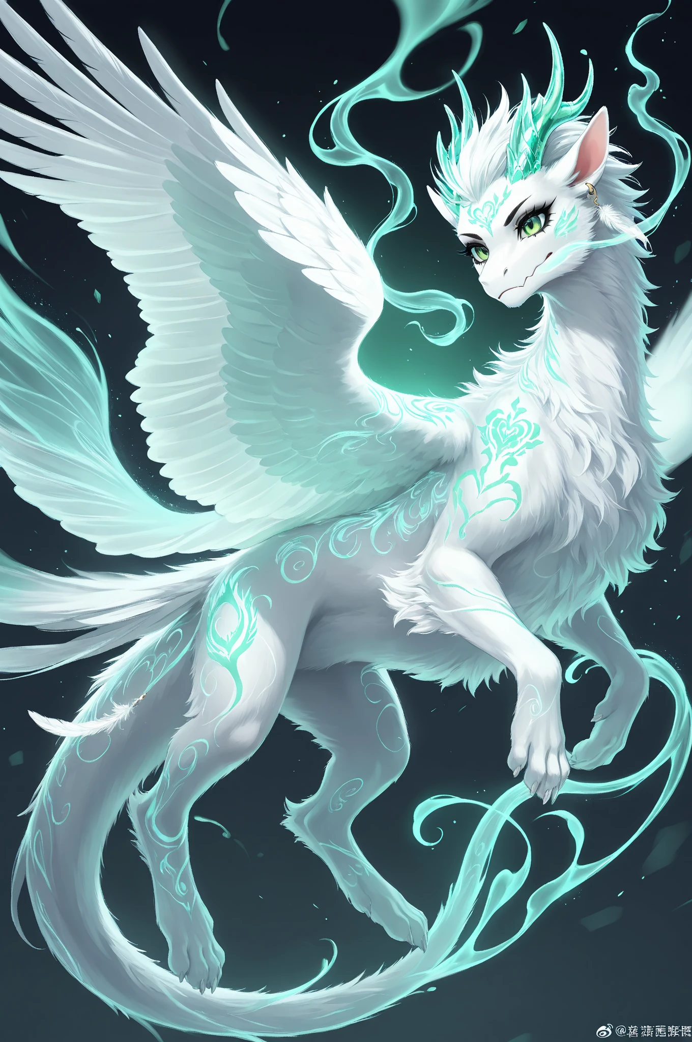 a delicate mythological creature in a forst clearing its skin like silk with a delicate pattern of spots and stripes that seemed to shimmer in the night, 8K, colorful lighting, vivid, ultra details, surreal photography 