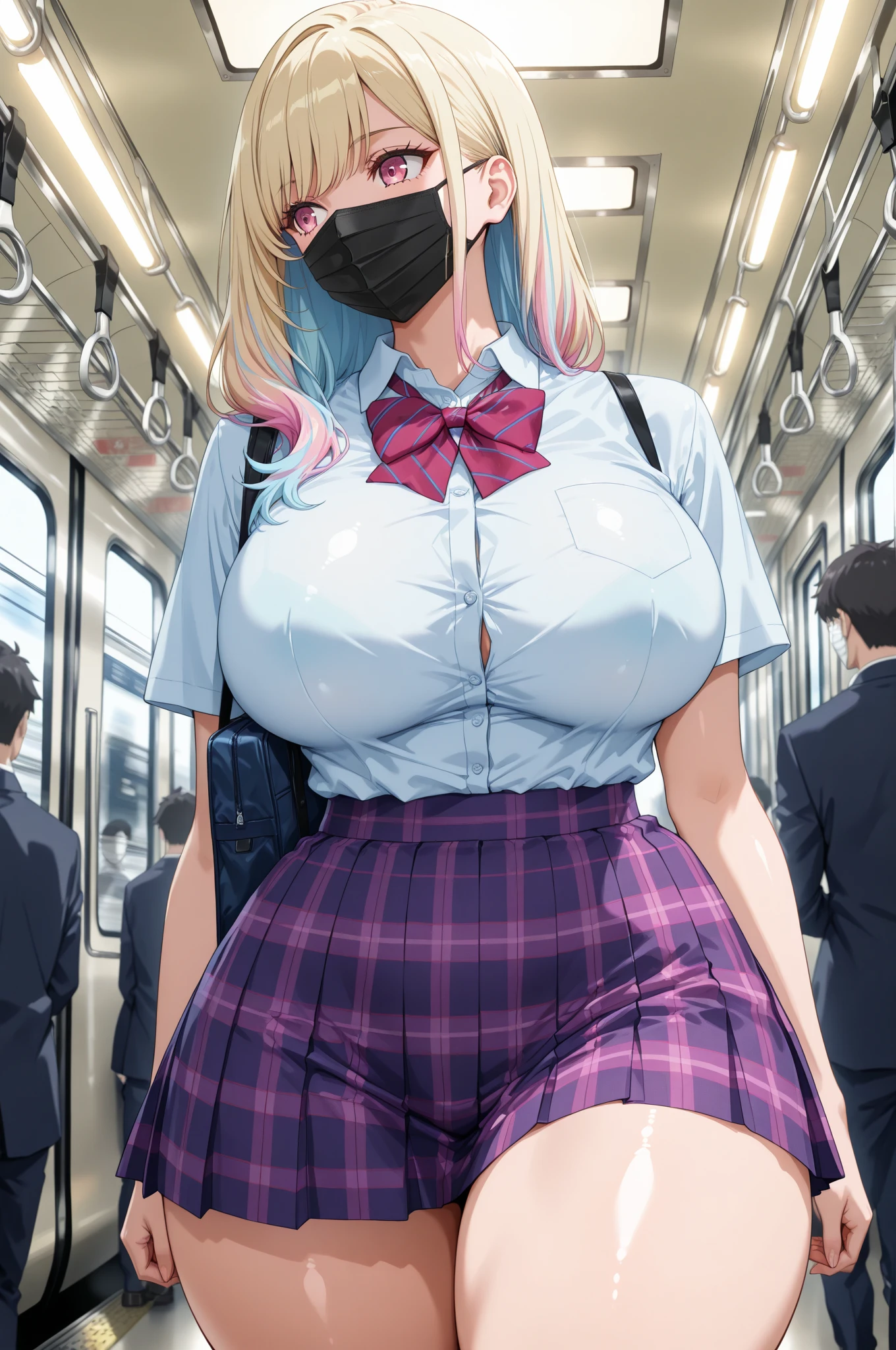 miriya、Curvaceous、Hair above one eye、dark skinned female、Black skin、Dark Elves、pointy ear、greyt hair、length hair、hair adornments、(business outfit、formal jackets、neck tie、neck tie、neck tie、white shirt、a blue skirt、heels、high waist skirt)(Big perfect round breasts、Hourglass body、big breasts thin waist、btpt-fc、photoRealstic、(hyper realisitic:1)Beautiful fece、masterpiece、top-quality、extra detailed face、 Perfect litthing、detailed eye makeup、A detailed face、Nice detailed eyes、nice hand、perfect hand(Realistic pupils、Realistic iris:1)heavy eye makeup、Portrait、Crowded trains、Man hugging from behind、((Inserted、ssex、My are rubbed))、molesting、(opened breast:1.1), agony、(((Tears flow, Crying in frustration)), BDSM, contempt, muscle, Colossal tits,lotion, 独奏、Colossal tits、Spread your legs、Crab crotch、Lusting、hard breathing、Sex Expressions、a large amount of cloudy liquid drips from the genitals