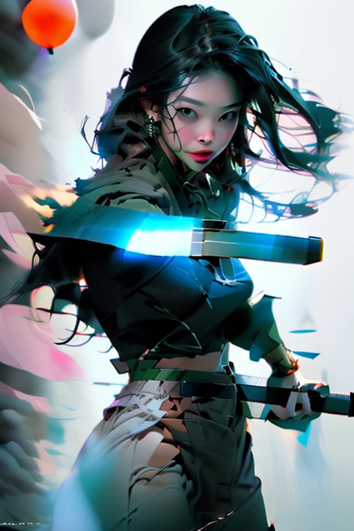 Anime girl with sword in dark with butterfly in background, Badass anime 8 K, Anime art wallpaper 4k, Anime art wallpaper 4 K, anime cyberpunk art, 4K anime wallpaper, Digital cyberpunk anime art, Anime art wallpaper 8 K, style of anime4 K, cyberpunk anime art, Anime epic artwork, very beautiful cyberpunk samurai