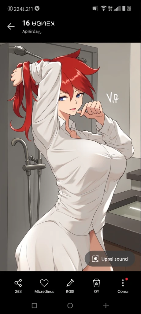 Dragon ball fighters. Android 21 lab coat. On the bed naked with a sexy pose. With the tongue out. And looking sexy
