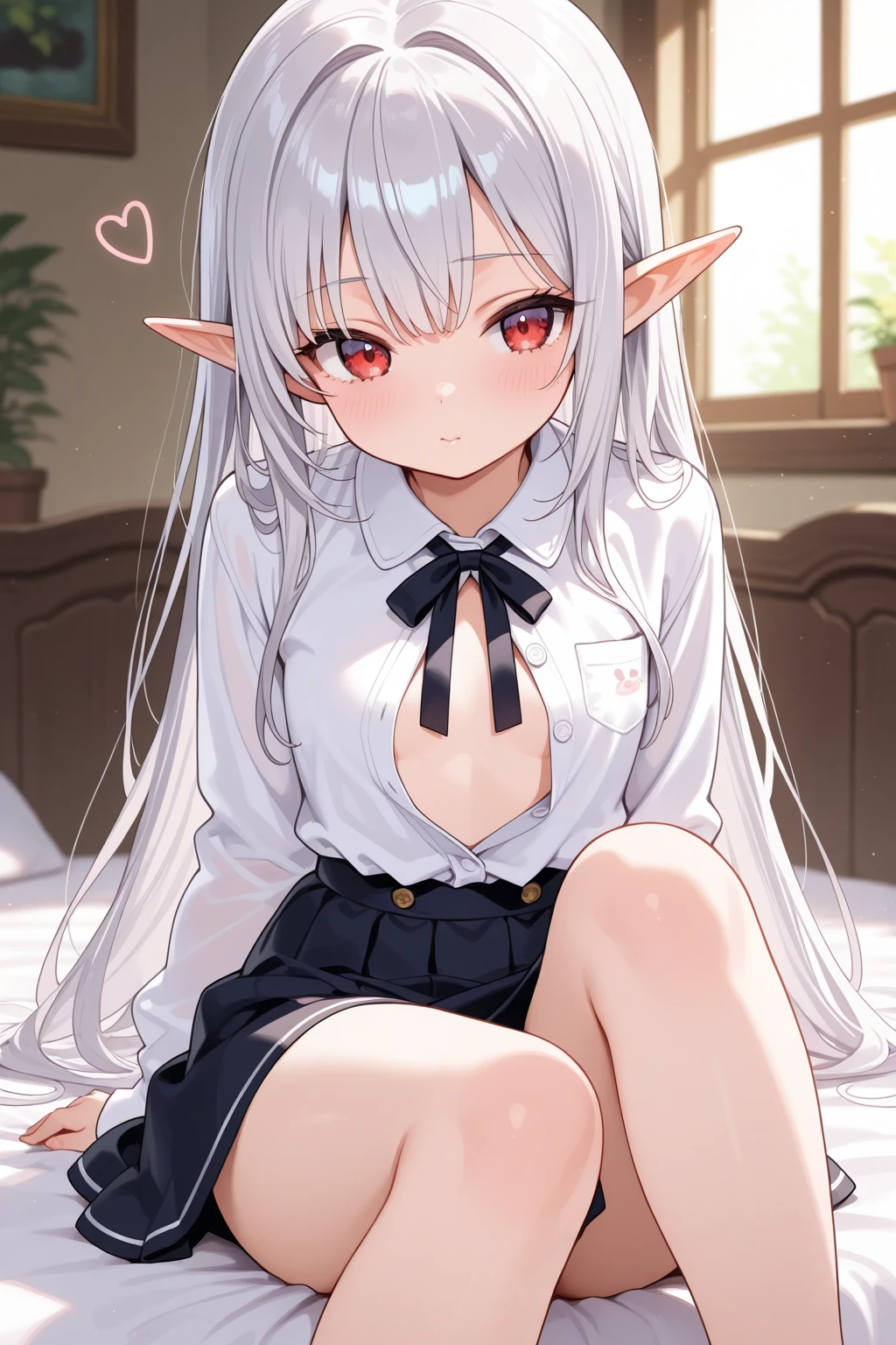 ((masterpiece, best quality)), high resolution,ultra detailed,8k,16k,detailed background, perfect lighting,detailed beautiful eyes,1girl,solo,nsfw,embarrassed,blush,look at viewer,((steam,sweat,from front,from below)),aroused,(standing),in heat,fisheye lens,(show off thong,skirt lift:1.4),seductive eyes,naughty face,open mouth
,(short_stature,kawaii,small breast),wz_sousou_no_frieren_style, twintails, very long hair, silver hair, pointy ears, elf,green eyes,earrings,(forehead)