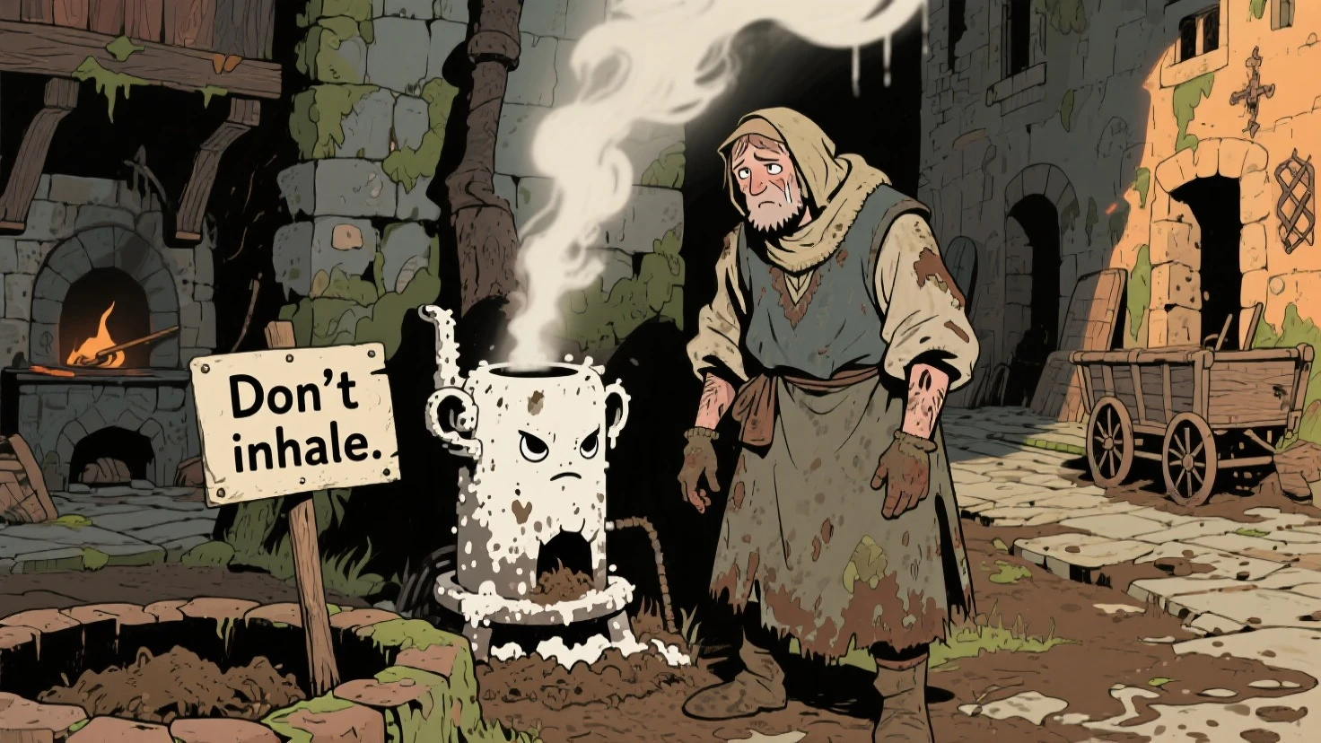 nereirfpnxl, frieren, pointy ears, 1girl, twintails, white hair, black pantyhose, boots, brown footwear, white jacket, , , mimic chest made of wood,