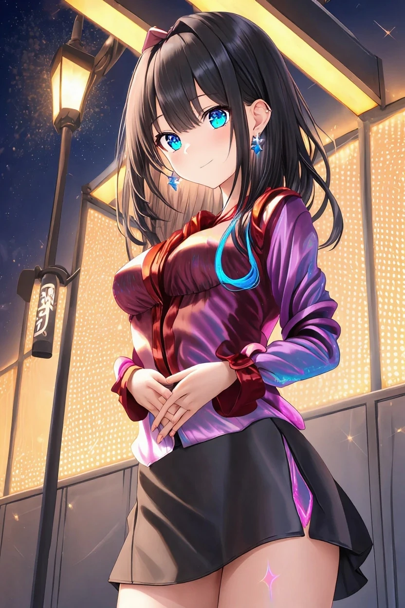 masterpiece、highest quality、1 girl、(colorful)、(OK, Beautiful eyes and fine face)、Cinema Lighting、Bust Shot、Highly detailed CG Unity 8k wallpaper、Gray Hair、alone、Laughter、Complex skirt、((Fluttering petals)) 、(Flower meadow) null、曇った灰のnull、architecture、moon明かり、moon、night、(Dark Theme:1.3)、Optics、Fantasy、((((There are many clocks in the background)))、((((Sit cross-legged))))、(indian style, sitting)