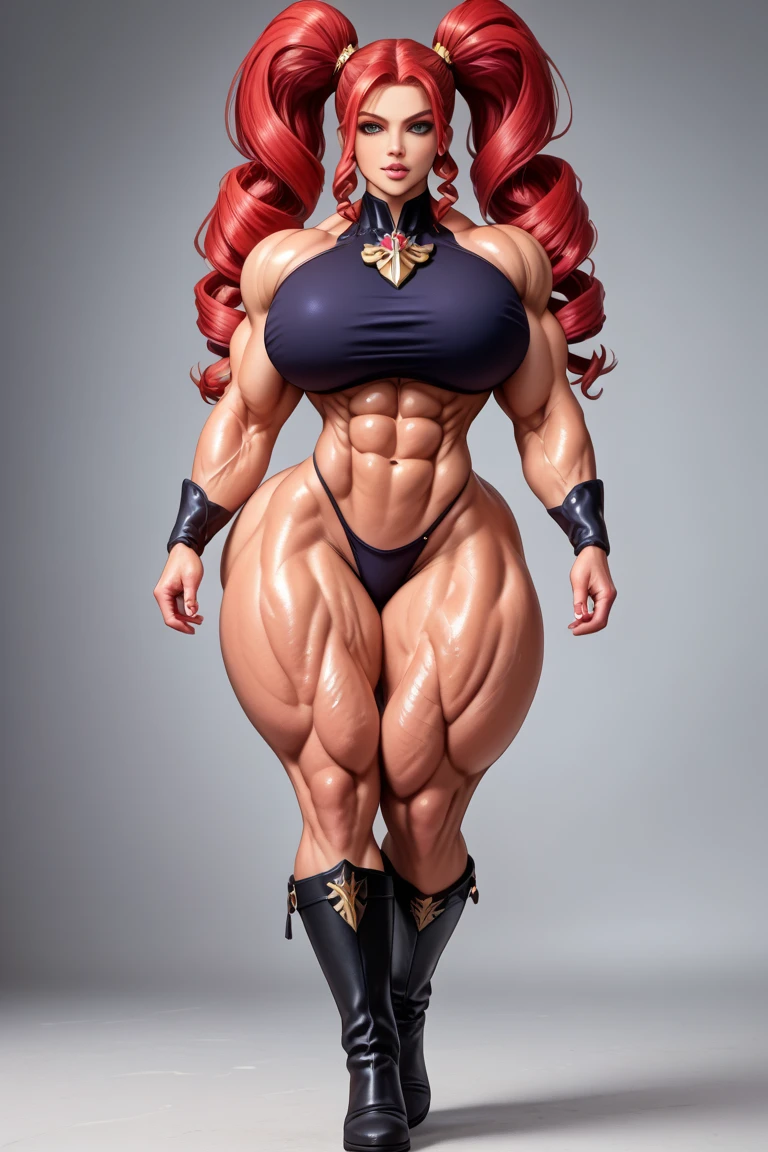 (insanely detailed, beautiful detailed face, masterpiece, best quality), solo woman, alone, 1girl, Katheryn Winnick dressed as Marisa, Massive Female Bodybuilder, ((((Huge Breasts)))), (((wide hips))), (((NSFW:1.5))), ((perfect anatomy)), blunt bangs, makeup, green eyes, smile, sweat, smelly, blush, Mattire, fingerless gloves, black sports bra with gold trim, big chain necklace, toeless legwear, bike shorts, small skirt with gold trim,
