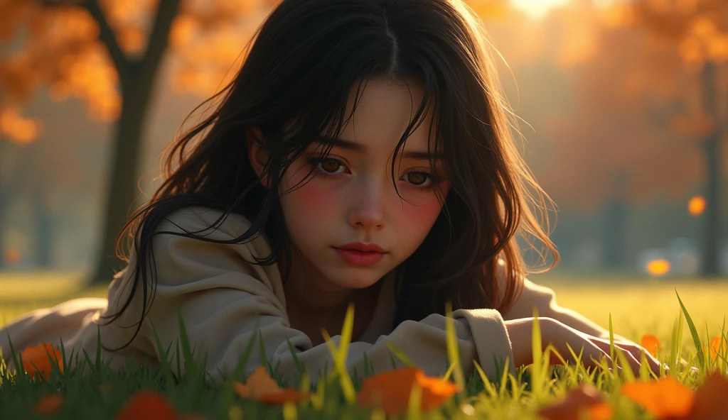 girl with hands covering face