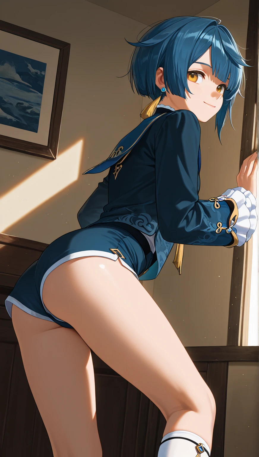 1girl in, thights, thights, thights, thights,独奏, сапоги на thightsх, white shirt, black skirt, black footwear, (((masutepiece,High Resolution,Best Quality))), 独奏, bent over, on the table, blonde hair, looking a viewer, open mouth, 独奏, blusher, Wet clothes, Heart Mark, Wet, (beret :1.8), Short hair, (Ivanagakotoko:0.9), pervert, ass, At the back, Full-bodied, красивая ass, Красивые thights, Hands-on the table, school, Rough room, Desk work, (no panty, ), (Crispy cracks, exposed)