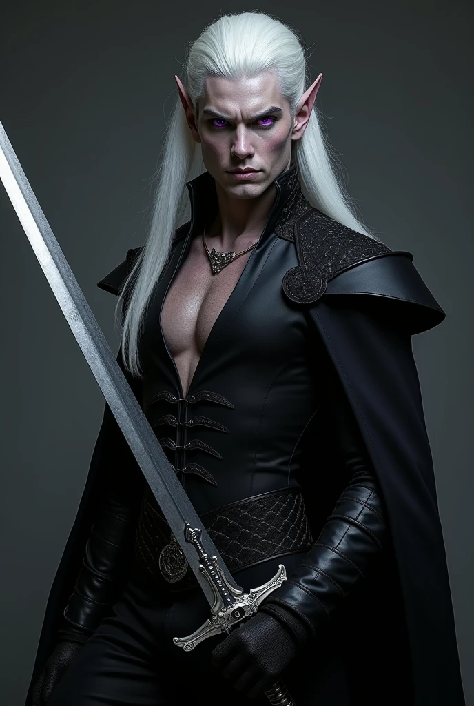 (masterpiece, best quality, 8k, dramatic, dark souls:1.5), (dark sun gwyndolin, dark souls, albino, slender androgynous male, beautiful eyes, long hair, flat chest, male crotch:1.5)