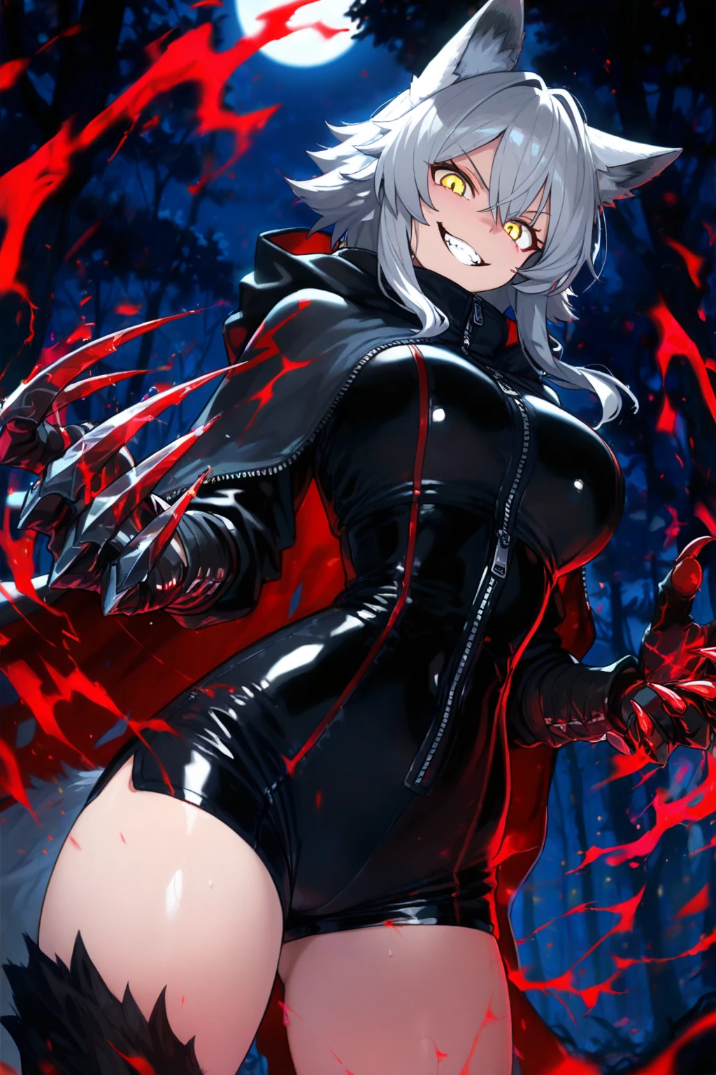 unnerving, spine-chilling, terroral, onesie,Red eyes,Venom possession,Blackened,long black gloves,Jumpsuits,Skinny one-piece latex clothing,Highlight her gorgeous figure,Wrap the whole body,symbiote,((Raised sexy)),onesie,Red eyes,Venom possession,Blackened,long black gloves,Jumpsuits,Black latex clothing,Blood-red eyes,Best quality, high resolution, Ultra-detailed, Vivid texture, Mask, Skinny one-piece latex clothing, bangs,Purple hair,Wear socks,Tears,anklet,washes,Blackened,Wrapped in black slime,Need,tmasterpiece,whaite hair,Golden eyes,Manteau blanc,Look up,The upper part of the body,Hairline,Fair skin,SideBraid