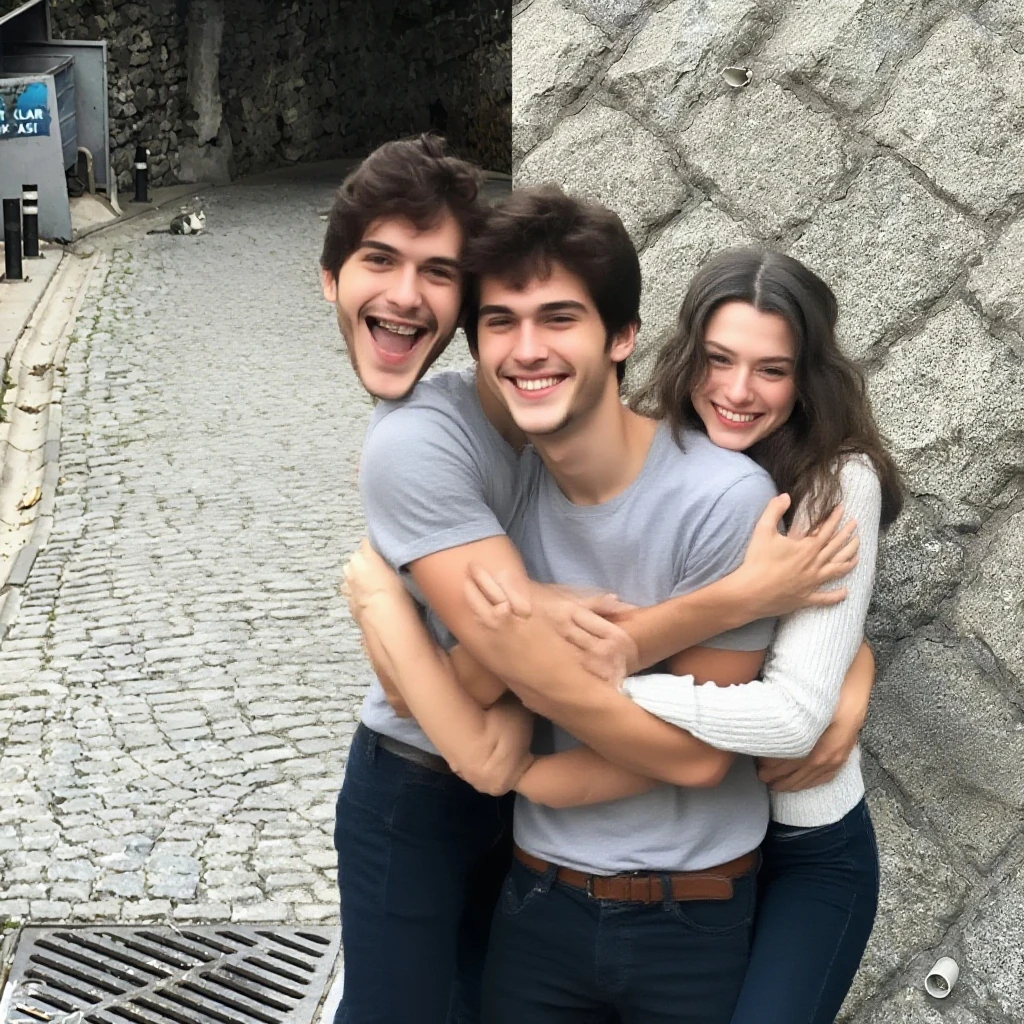 grupo de siete amigos argentinos reunidos en un parque de buenos aires:
- there are three girls and four boys - a boy is drinking mate - a girl is making the little pile gesture