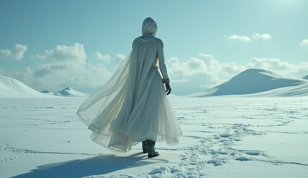 woman in her 50s, Blue hair, Grey coat, in the desert. detailled, photorealistic -imagine