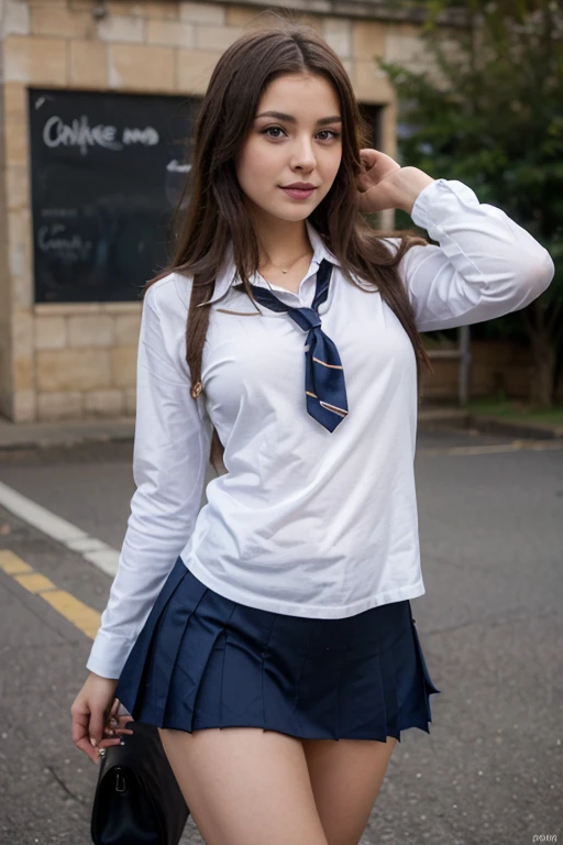 A man fucking a school girl with stocks on