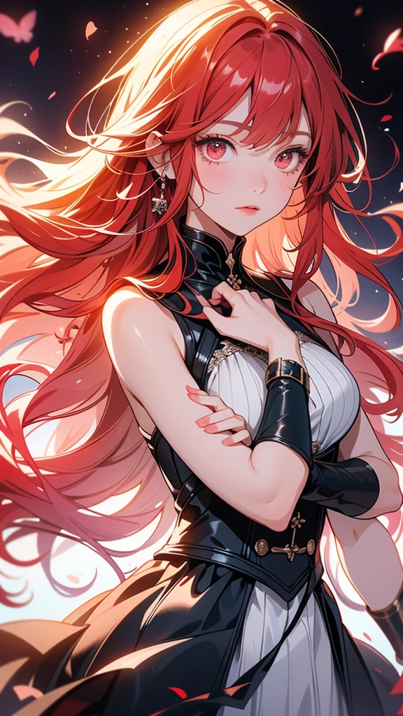 1girl(big Breast ,solo), (masterpiece, best quality:1.2), .Mavuika，Natlan，genshin，indoor，crossed_arms,open mouth,from side,cowboy shot,arms under breasts