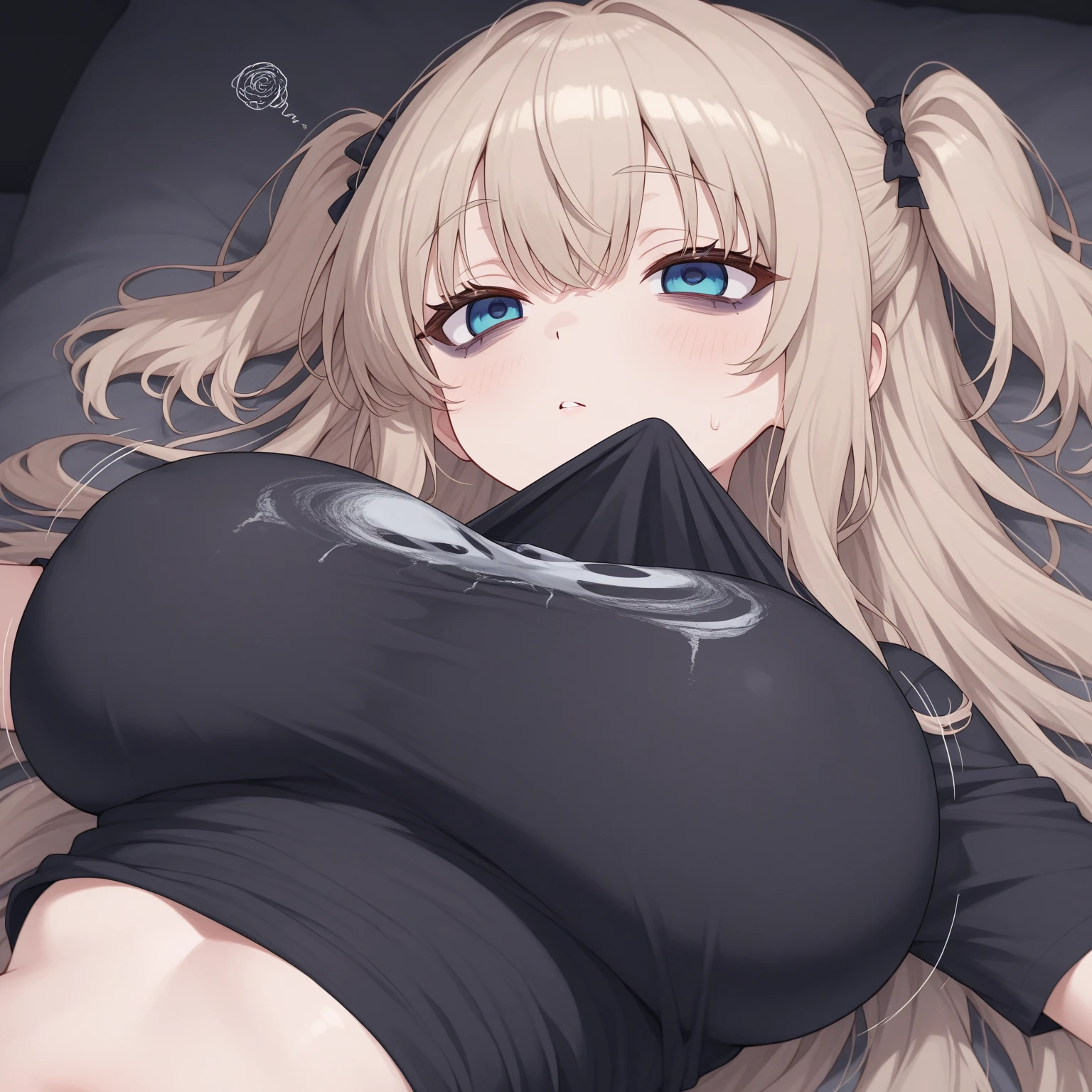 ssbbw, bbw, (fatness:1.3), Deformation of the stomach, Weight gain, plumw, cheekbulge, Chubby face, Fat girl, Kizi, gigantic cleavage breasts, Burst breasts, The upper part of the body, brunette color hair, long whitr hair, By bangs, half-body photo, (The upper part of the body:1.3), symmetrical poses, Male POV, dakimakura, Lie down in bed, (Black bra:1.3), lite smile, Thick lips transparent pack,Lace edges,Lace seduction,show legs,Superskirt,Long legs,upper legs,Bigchest,hugebreast,Split skirt,Pink lace trim,Cocked buttocks,Bigchest,Big breasts,Very large breasts,High split cheongsam,Coquettish type,enchanted,Shy,Bigchest,The chest is large,Chest leakage,爆乳,Large breasts,seductiv,Tall and tall,White skin and beautiful appearance,white color hair,Milk fat buttocks,fat hips,Large hips,nakeness,Nothing worn,The clothes are particularly short,open waist,Tong,The look of the riot,Long loose hair,Spread your legs,half squatting,Confused,Show between your legs,lies on the ground,Place your hands between your legs,Feel the panties --auto