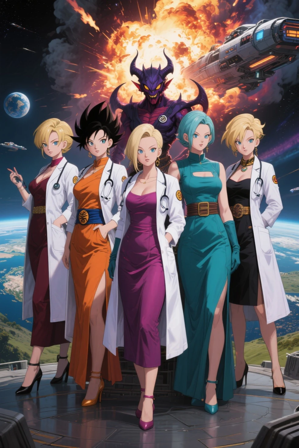 (Browsing Caution)、(highest quality:1.4)、High resolution、Detailed Background、desert、woman、Frieza、Dragon Ball、Anatomically correct proportions、Gray Hair、(White skin)、((Browsing Caution、Big Breasts))、Erect nipples、Huge areola。Sweaty skin、Camel Toe、Low Angle、Dynamic pose、(Browsing Caution)