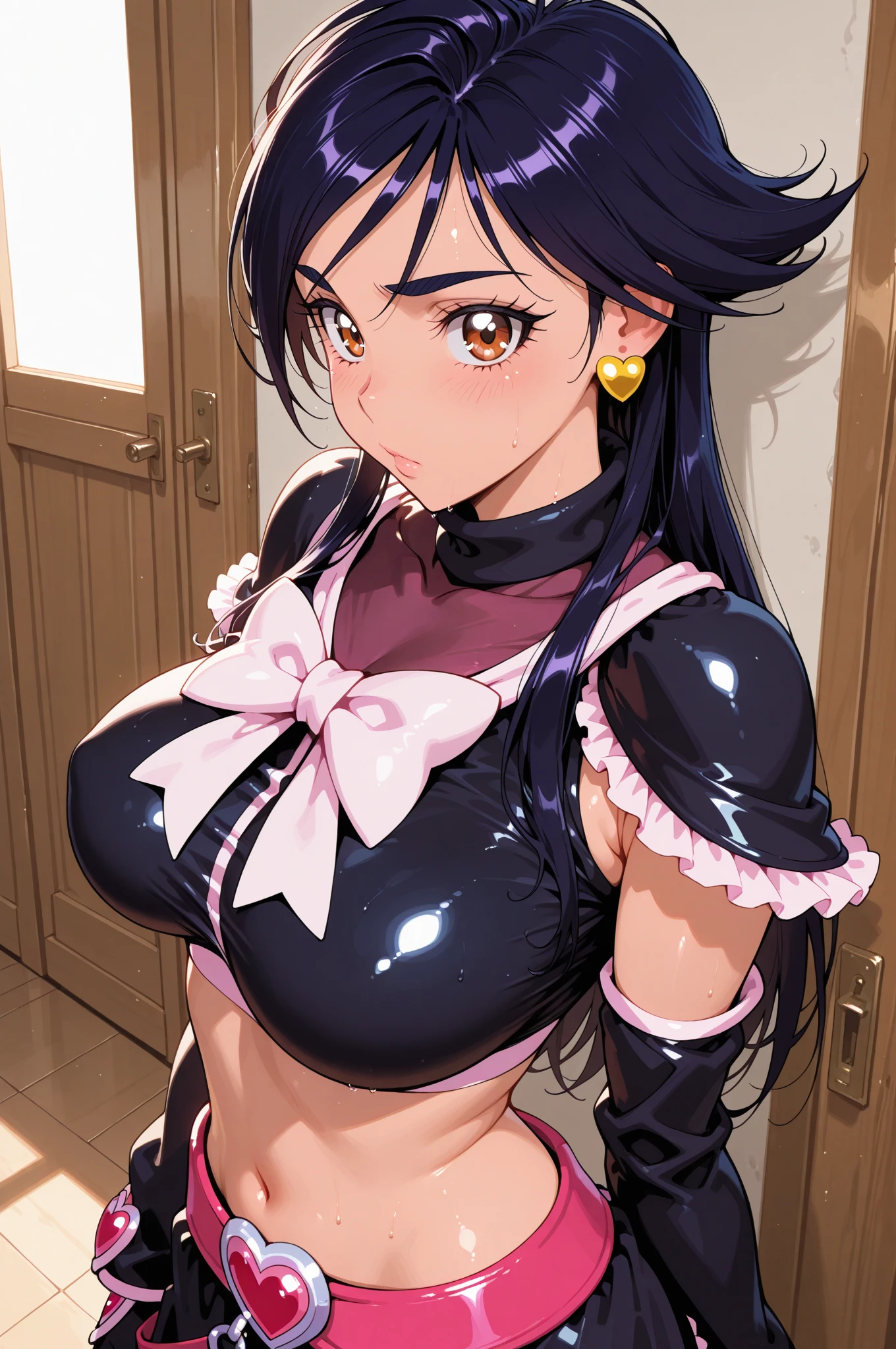 Best Quality,4k,high resolution,Masterpiece:1.2), (ultra detailed), (unclothed) (NSFW is not safe for artwork), (Dragon Ball Z Settings), (pose sexual), (realist,photorealist,photo-realist:1.37), (HDR,HD), (portrait), (vivid colors), (long legs), (clearly elongated face), (broad) (Hermosos detailed eyes), (beautiful detailed lips), (extremely detailed eyes and face), bright eyes Dynamic angle and posture, soaked in sweat, perspiration, undressing (long eyelashes), (sharp focus), (physically based rendering), (unclothed), (BIG BREASTS) (open legs), (intense), (expression of intense desire), (motion blur), (elegant), (slim figure), (anime inspired), (bright lights), (sexual), (contrasting colors), (mysterious atmosphere), (action packed scene), (Unique style), (striking), (Handsome), (evocative), (expressive), (Intriguing atmosphere), (giant breasts:1.2) ((Best Quality)),((Very detailed)),Masterpiece,absurdities,detailed face,beautiful face,(detailed eyes, deep eyes),(1 girl),((dynamic pose)), erotic lingerie