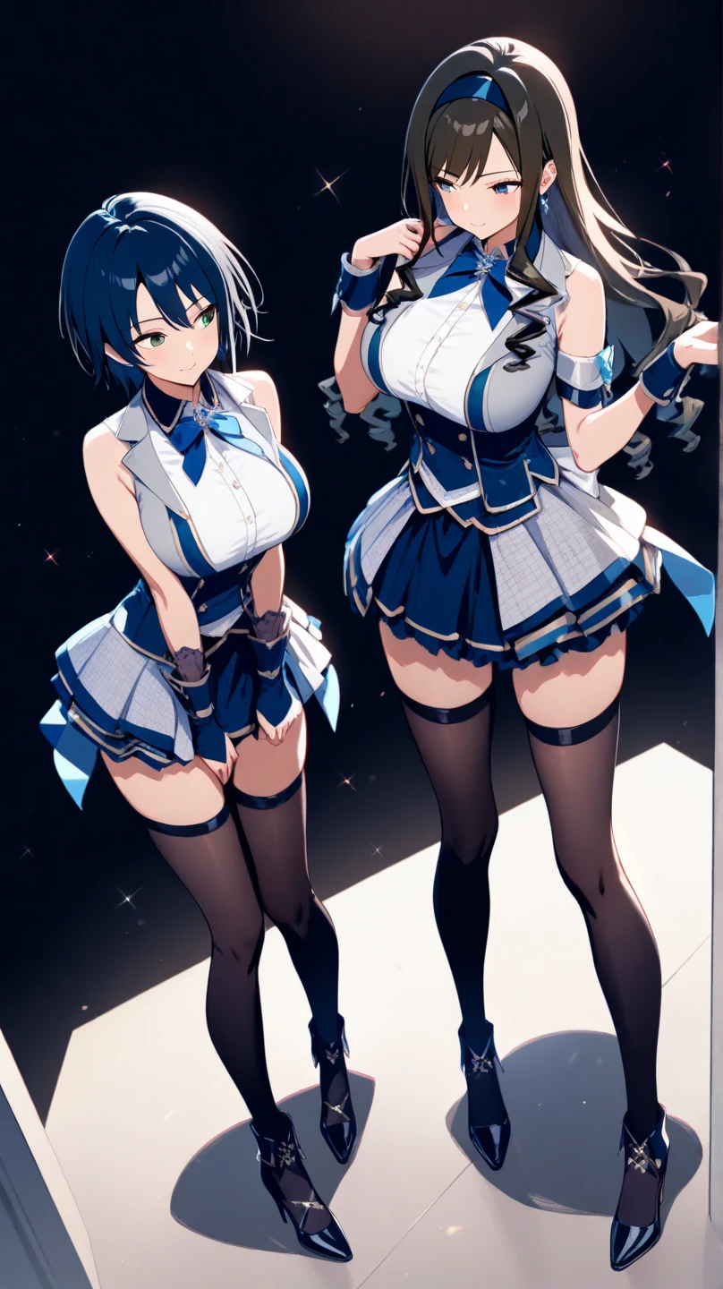masterpiece, best quality, super detailed, 8k_wallpaper, (beautiful eyes), ((cute)), cute, (lovely), (school),5 girls(((lifted skart))),((half undress))((red blue white lace panty))5 school girls,high socks,, knee socks,smileslender body,thin legs,,panties,back view,pixv art,anime,gals,slim,slender,indoor,black eyes|blue eyes,back view