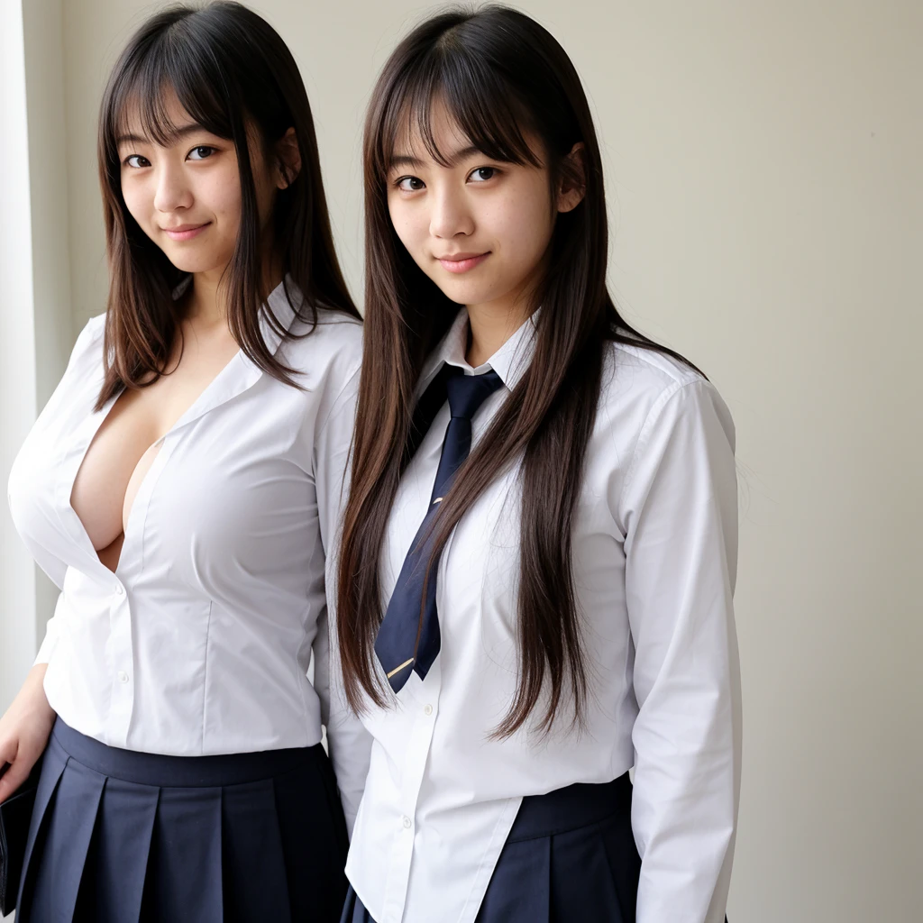 Best Quality, masutepiece, 超A high resolution, (Photorealistic:1.4), Raw photo,
Ultra realistic beautiful Japan schoolgirl,18 years old, Standing, a smile
(Big breasts:1.9), NSFW, Open your clothes, (School uniform:1.4), in class room Exposed nipples thighs thighs thighs thighs