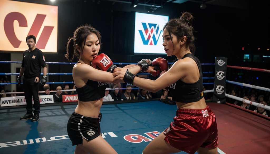 Cat boxing and fight