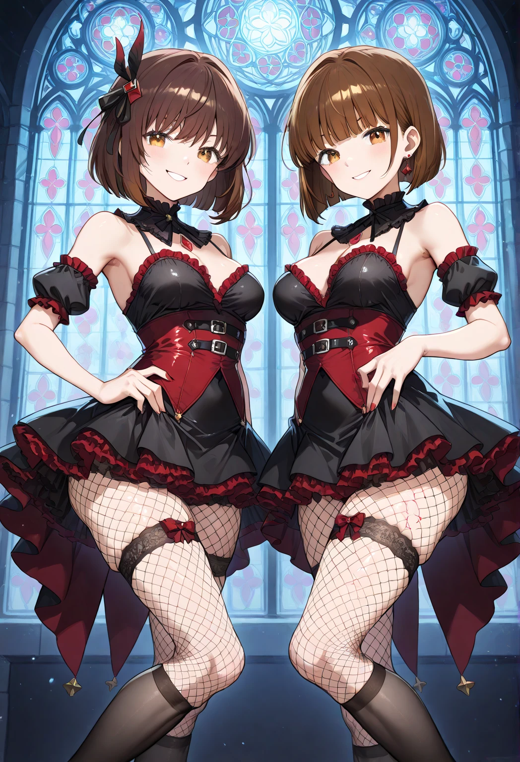 {nsfw dark Makoto Kino:1.1}, beautiful detailed eyes, ultra detailed, corruption, evil fall, pubic tattoo, dark aura, full body
1girl, full body,(evil Makoto Kino:1.1)++++++,((1girl, solo female, solo, solo focus:1,5))+, 1girl, solo female, mature female, standing, full body, evil, dark persona, bad end, contrapposto, villain, dark heroine,
lips, eyelashes, pubic hair, innie, evil grin, evil smile, sadistic, erotic lips, seductive evil red eyes, provocative expression, big breasts, erect nipples visible through clothing, piercing, erect nipples visible through clothing, collarbone, Brown hair, evil eyes, ponytail hair, beautiful detailed evil green eyes,
between labia, fingerless_gloves, corrupted magical girl costume, frill, evil smile, panties,
(slutty dark magical girl clothes ), indifference,(beautiful detailed background), (tokyo city skyline:1), (rooftop:1),best quality, (beautiful lighting:1),