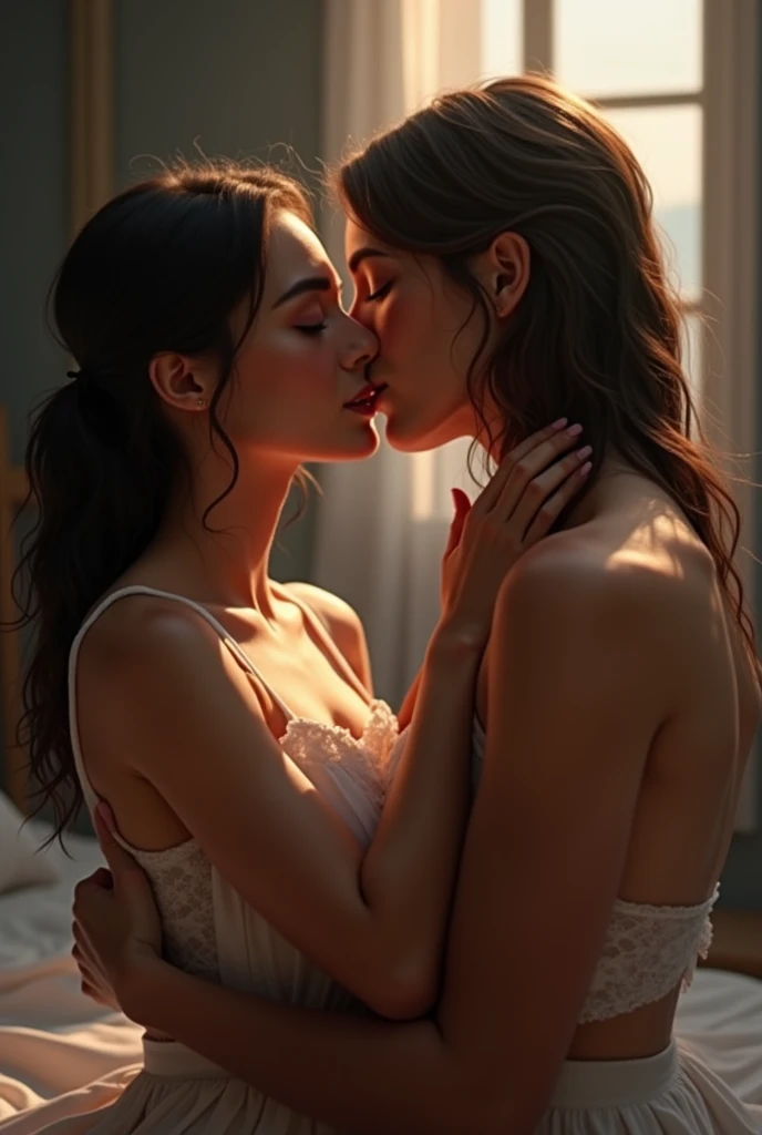 Mother x Daughter kissing age-gap
