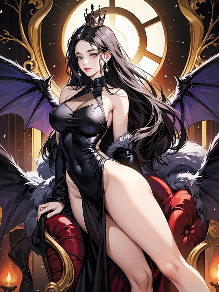 delicate and beautiful CG artwork),(best quality, ultra-detailed, high resolution),(dynamic angle, dynamic lighting),(2 character),(long blue black hair), red eyes, beautiful face),(black transparent stocking),(vampire) (long sideburns), blood