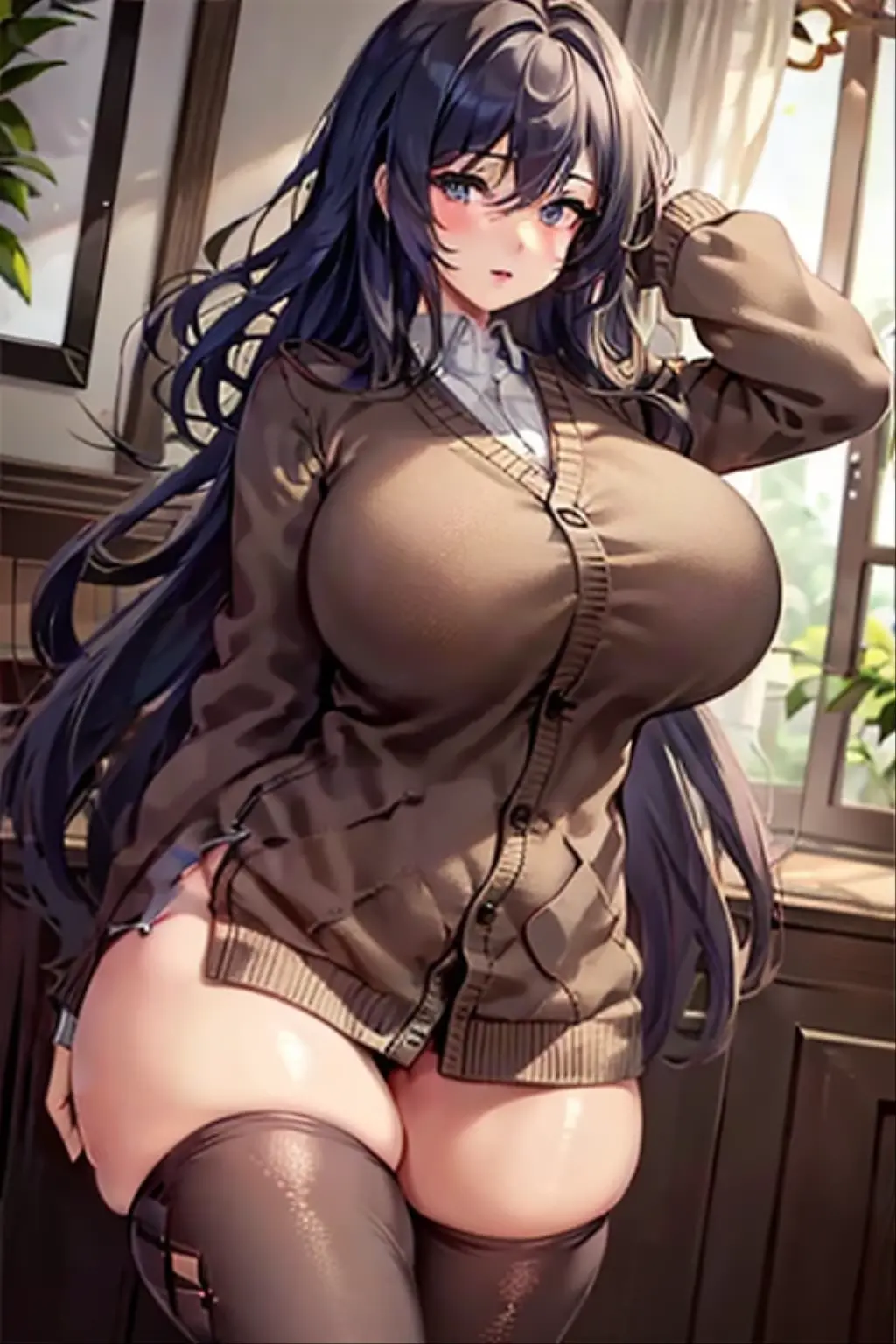 (masterpiece, best quality:1.2), 1girl, solo leaning naked legs spread to camera