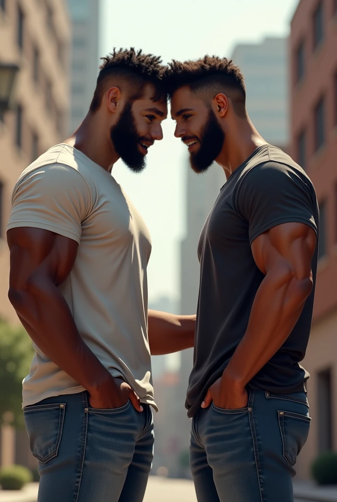 Gay couple scenes collage, Pehlwan man Indian Gurjar gay couple in casual clothes wetty tounge to tounge kissing and pressing chest boobs with big shinning eyes big lips wide jawline beautiful hunk face spiky black hairstyle, seductive kissing in shopping mall oiled body, hot kissing, hd, hdr, D750F nikon, Cinematic