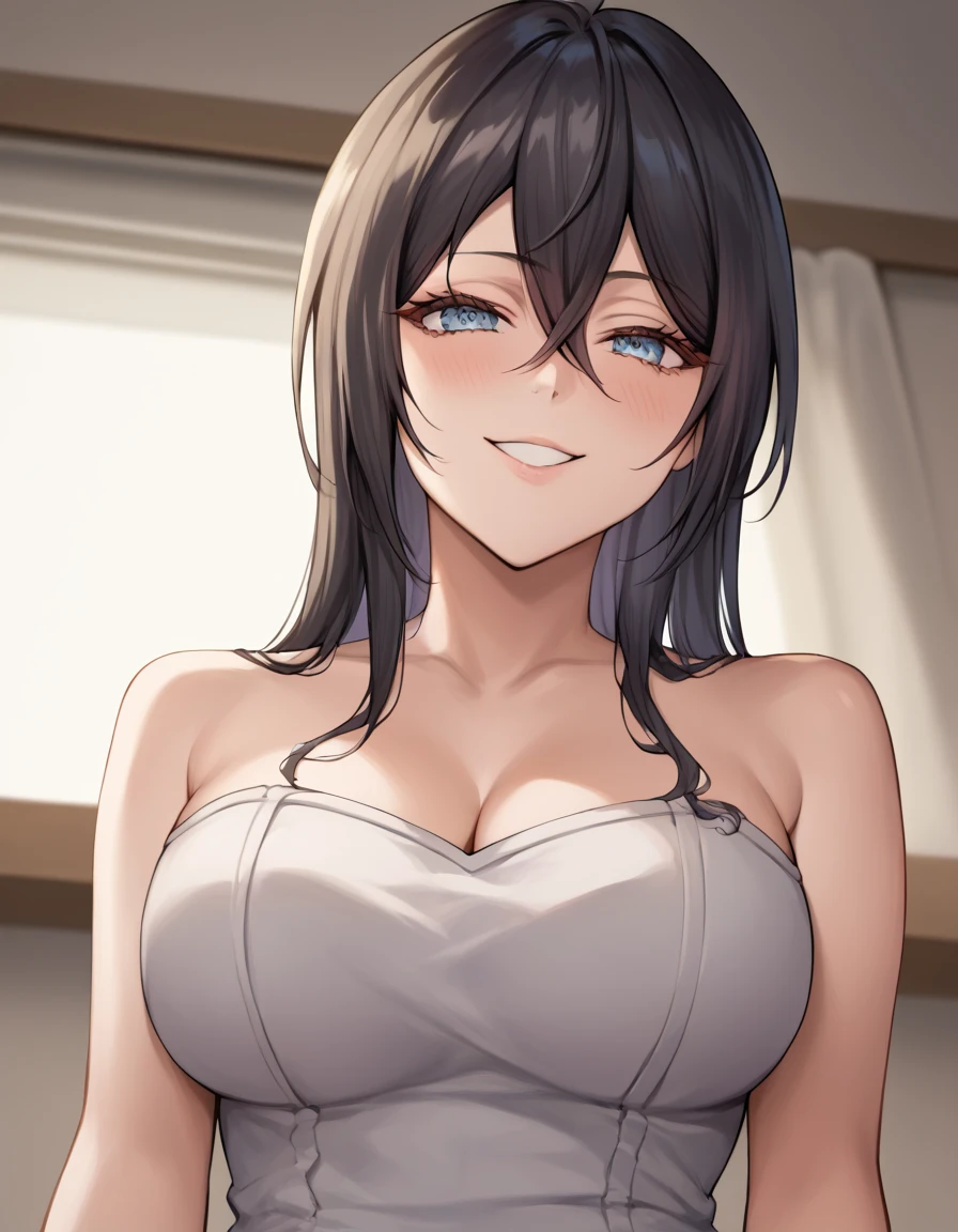 (((masterpiece))),fuyumi itadori, Anime girl characters, 1girl, solo, looking at viewer, medium hair, cleavage, closed mouth, collarbone,Naked, tall girl, horny, big ass, beautiful face,Charming,  anime visual of a cute girl, screenshot from the anime film, & her expression is solemn, ahegao face, in the anime film, in an anime, anime visual of a young woman, she has a cute expressive face, still from anime, perfect breasts, she is tall, All bodies visible, ahegao face, the face is ahegao, she is horny, A perverted face, she so perverted, she smile so perverted, hd picture, 4k quality, details of the face is so good, bigger breasts,