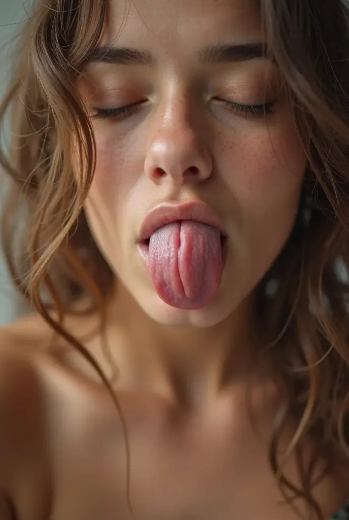 table top,,Awards - winning photos, very detailed, focus the eyes clearly, nose and mouth,face focus, woman with open mouth and closed eyes, black camisole、35 years old,black haired、symmetrical face,realistic nostrils、angle from below、elongated C-shaped nostrils,,,,,,,,,,,,,,,,,,,,,,,,,,,,,,,,,,,,NSFW,white background、sweaty skin、Lighting that emphasizes the skin that shines with sweat、((hook nose))Skin shiny with sweat、shiny skin、(wet and shiny tongue)