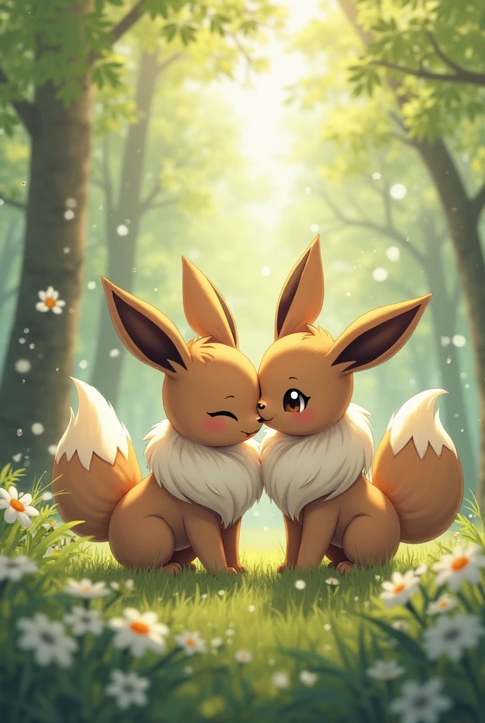 (Feral:1.6), cute, (Eevee:1.2), 1boy, 1girl, chibi, in a field, shy expression, detailed facial features, high quality, 8k, photorealistic, (By Bloominglynx:1.2), beautiful detailed eyes, extremely detailed face, finely detailed fur, (innie pussy:1.4), (duo:1.4), masterpiece, award winning, (petite:1.4), (petite hips:1.4), (Side view:1.2), (Nsfw:1.6), (canine penis:1.4), (Cum inside:1.4), (Knot:1.2), (Vaginal penetration:1.2), (Mounted from behind:1.2), (Feral on feral:1.4)