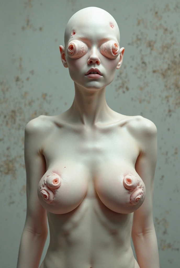 Portrait, (beautiful female alien:1.2), (she has red eyes with no pupils:1.8), (Translucent skin:1.7), (There is a female genital-like organ in the middle of the forehead:1.9), (The most beautiful face in the history of the universe:1.2),an evil gaze that seduces, (large mouth:1.1), (sharp teeth like a vampire:1.2), Full body like, (bio luminescent:1.5), (Smile wickedly:1.3), (sexypose:1.5), alien, No humans, cells are fused, (Lots of translucent tentacles:1.3) extraterrestrial, cell, bio image, Best Quality, 8K,4K_quality, High Definition, Dramatic Lighting, masutepiece:1.5,cinematic quality, detail up, (Intricate details:1.2), High resolution, High Definition, drawing faithfully, (Thick eyebrows:1.2), Beautiful eyes with fine symmetry,(Highly detailed face and eyes:1.2), Intimate face, (Super detailed skin quality feeling:1.4), Perfect Anatomy, (Beautiful toned body:1.5), (Moist skin:1.2), No makeup, (dark circles:1.1), long canines, cinematic drawing of characters, ultra high quality model, cinematic quality, detail up, (Intricate details:1.2), High resolution, High Definition, drawing faithfully, Official art, Unity 8K wall , 8K Portrait, Best Quality, Very High resolution, ultra detailed artistic photography, midnight aura, unreal engine 5, Ultra Sharp Focus, art by alberto seveso, ArtGerm, Roisch, intricate artwork, best quality, masutepiece, ultra High resolution, (photos realistic:1.4), Ultra-realistic realism, dream-like, nautilus, Creation of fantasy, Snail, Dream Snail, (biopunk nautilus:1.3), Thrilling color schemes, Ultra-realistic realism, seductively smiling, Blue tentacles,