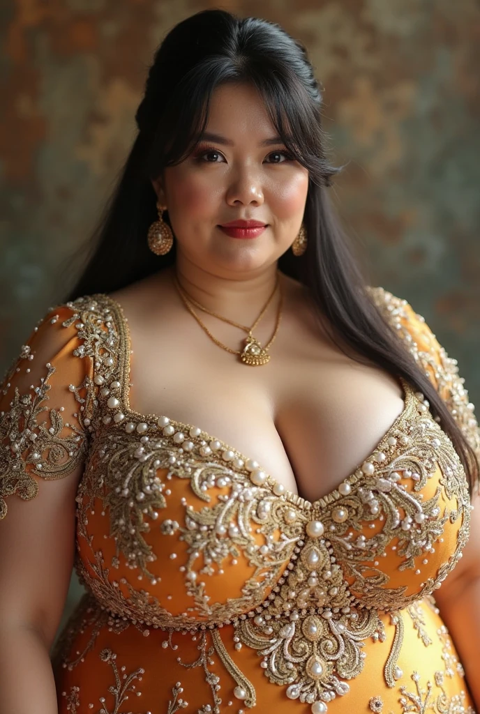 queen chubby, photo vintage, visage feminin parfait, , tache de rousseur, 1888, big huge breasts size : 48k ,FRONT VIEW, Rembrandt LIGHT , EXTREME LONG V-NECK, VERY BIG CLEAVAGE, VERY ENORMOUS TITS, BEAUTIFUL EYES, BEAUTIFUL HANDS, LIGHT SMILES, PERFECT FACE, tres long décolleté, CASTLE BACKGROUND, QUEEN, NECKLACE, RING, JEWELERY RICH, SFW, FULL BODY, COLORFUL, chinese bbw, ROYAL lingerie,