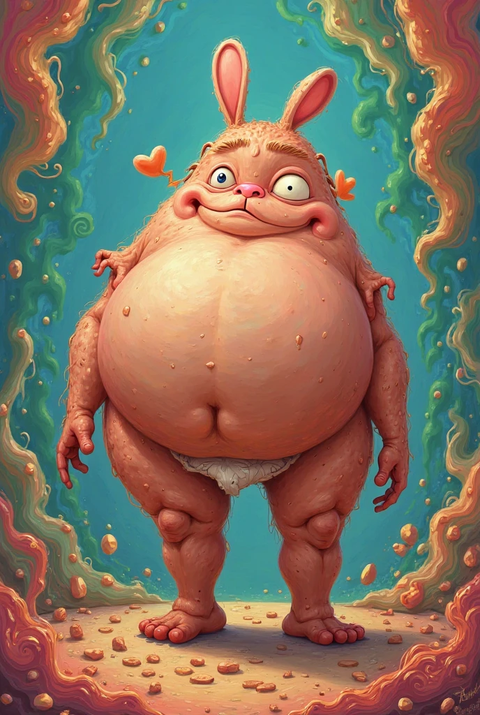 male， obesity，correct body proportions，overweight，octopus，big penis
