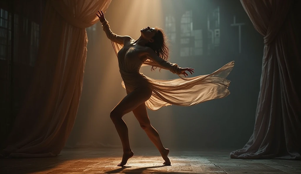 Femme brune qui danse