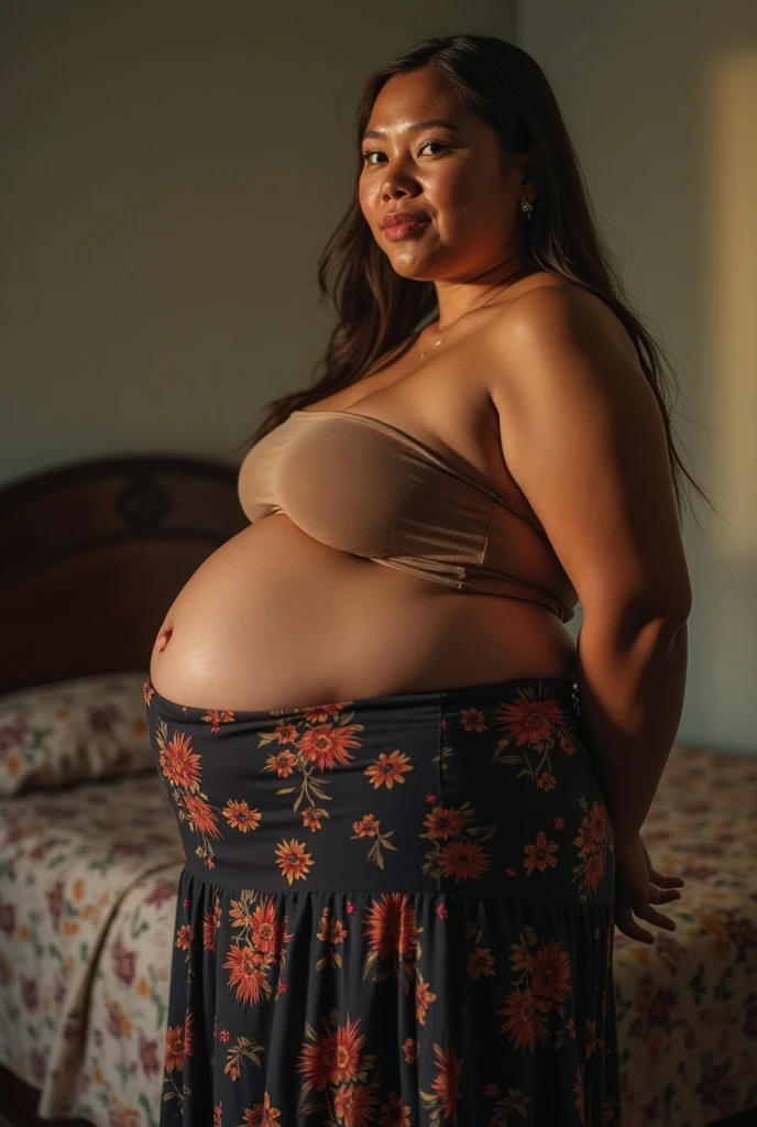 Beautiful indian darkskinned woman,fat breasts ,big belly ,black saree,showing chest and belly area ,big breasts,full ,accidentally pooped in her saree,showing 