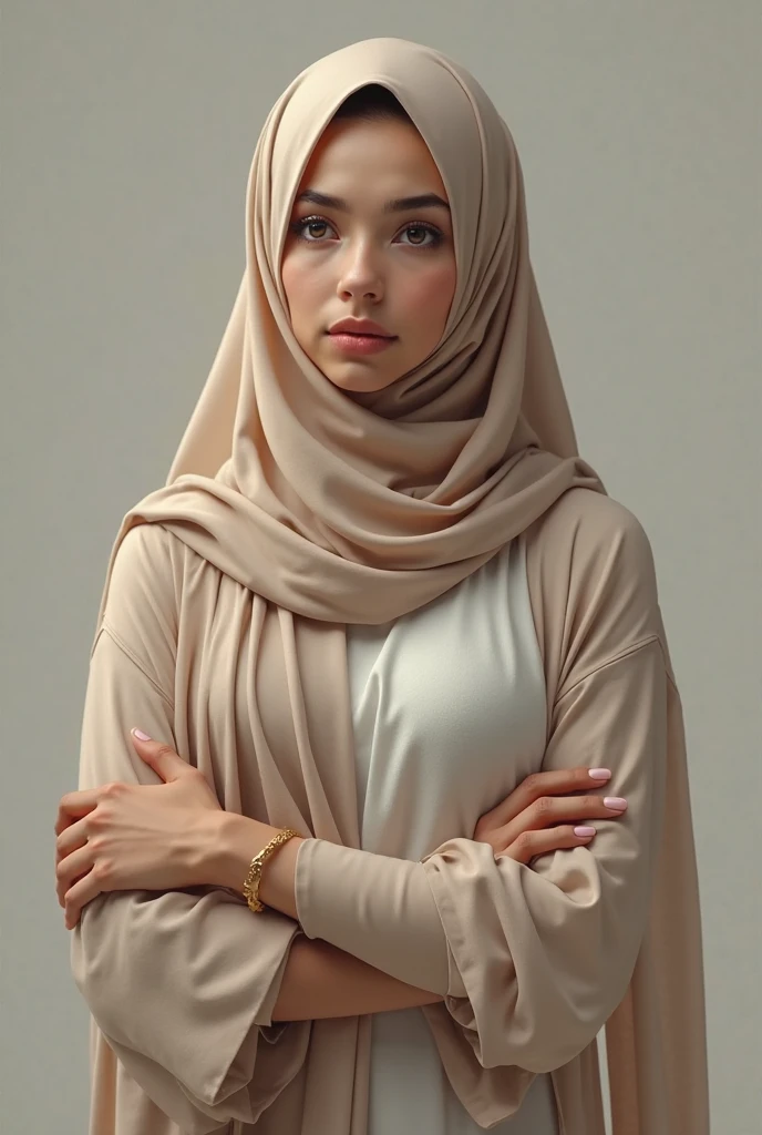 A busty girl with hijab