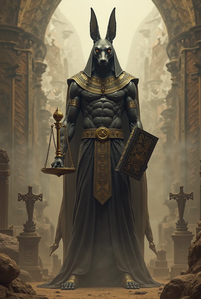 ?????? with his scales in his hands
