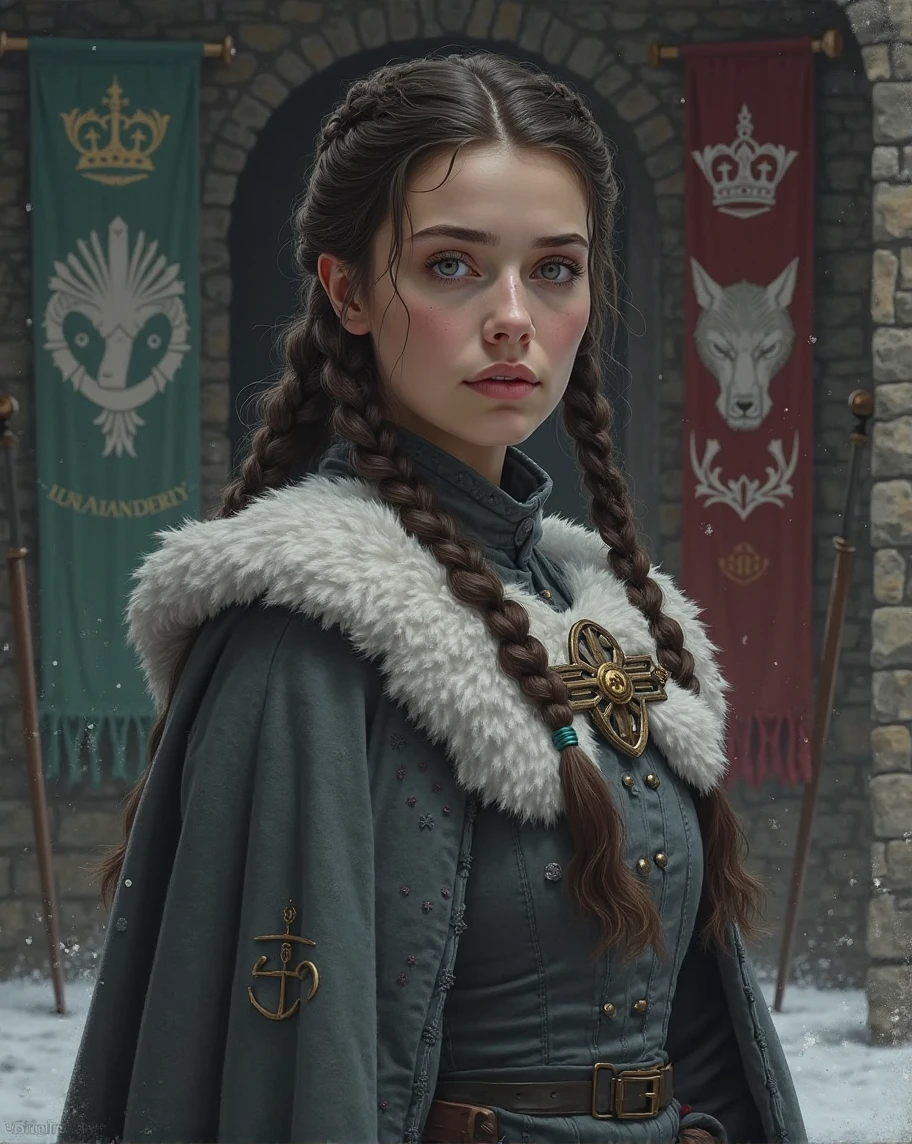 Aria stark y su lobo game of thrones