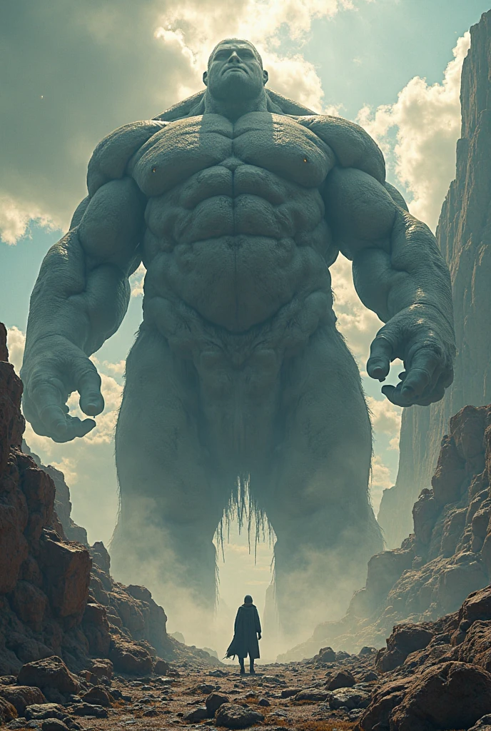 Mountain-like giant　Low - Angle　Huge belly