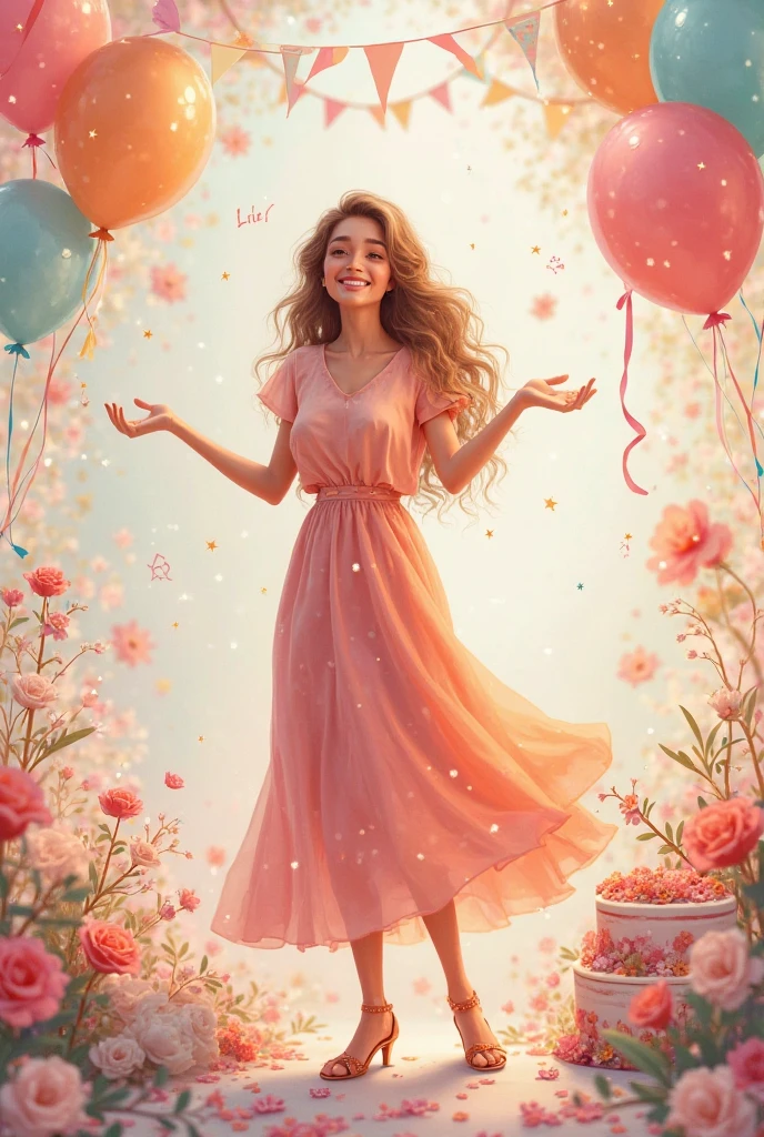 Happy birthday with a lady