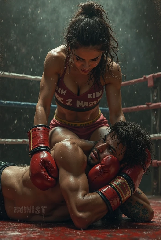 A very tall, very muscular boxer woman who is feared by everyone knocks down 10 men with one foot. This woman named Jane falls in love with someone but the man does not want Jane but Jane takes him to her house by force and threats.