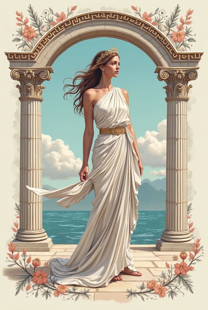 Aphrodite Goddess of Love and Beauty Greek Mythology Digital Download Printable Poster, Roman Mythology, Pastels, Romance, Nature Goddess