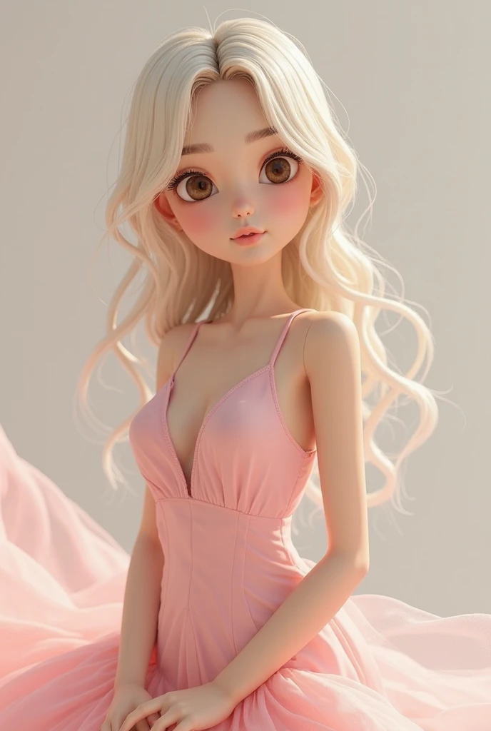  A sexy cartoon woman in pink lingerie posing gracefully for a photo, sexy lingerie beauty, wavy blonde hair, lingerie, Waist slender, cebelos black sexy girl, mulher de corpo inteiro, wearing sexy lingerie, beautiful seductive woman, slender figure, cartoon vector style, corpo pin-up, Broad Hips