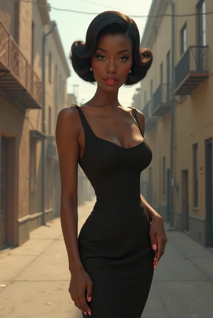 ((Superior quality, 8k, Masterpiece: 1.3)), Beauty, 1 girl, Beautiful black, Large: 1.3, Slim abs: 1.1, Dark brown hair, (Lying in bed, legs open: 1.2), Ultra detailed face, Very detailed lips, Detailed eyes, Double eyelids, Red bra