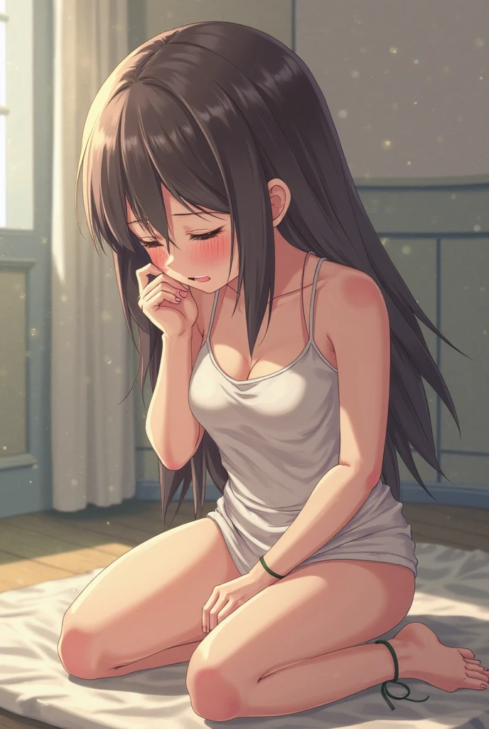((masterpiece,Highest quality:1.3,best quality illustration,realistic:1.3)),ass pov,having clothed sex,man on top,cowboy shot,solo,1woman,(Age 25、Japanese Beauty)、brown hair,long hair,center parted bangs,brown eyes,gorgeous eyes,((very small head:1.3)),tears,crying,Heavy breathing,((very long body:1.2,skinny)),medium breasts,(tan skin:1.5), (gleaming skin,toned body,slender body),sweat,((White sleeveless、navel、Yellow pleated mini skirt))、vagina、vaginal penis,(creampie:1.5),excessive cum,lying,on back,spread legs,Concert Stage、Behind the Scenes、nsfw,