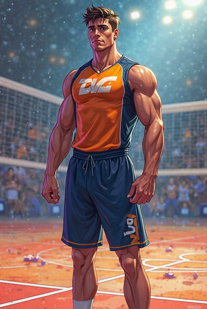 1boy, adult, handsome, perfect face, detailed eyes and face, clean shaved, sixpack realistic, white eyebrow hair, white eyelashes, dynamic lighting, unreal engine 5, hd picture, satoru gojo, white hair, short hair ,hair between eyes ,blue eyes, white skin, sweat details, football background