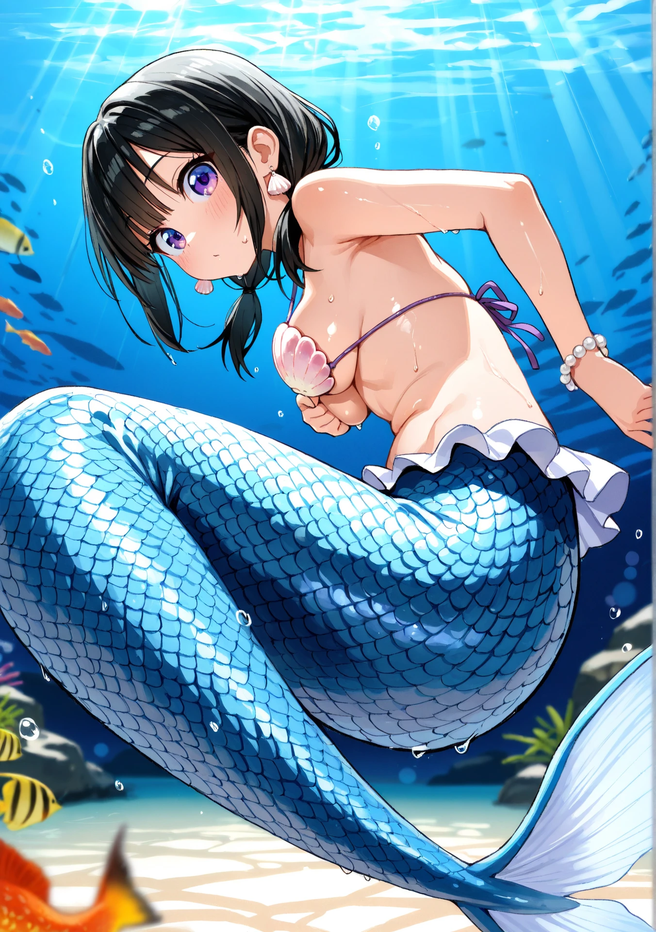 Happy Horny, aroused 1girl), beautiful bikini wearing Indian young teen girl with giant colossal Kaa monster squeezing her hard, wrapped in thick spiraling coils, constricted, struggle, gasping for air, snake attack, snake peril,